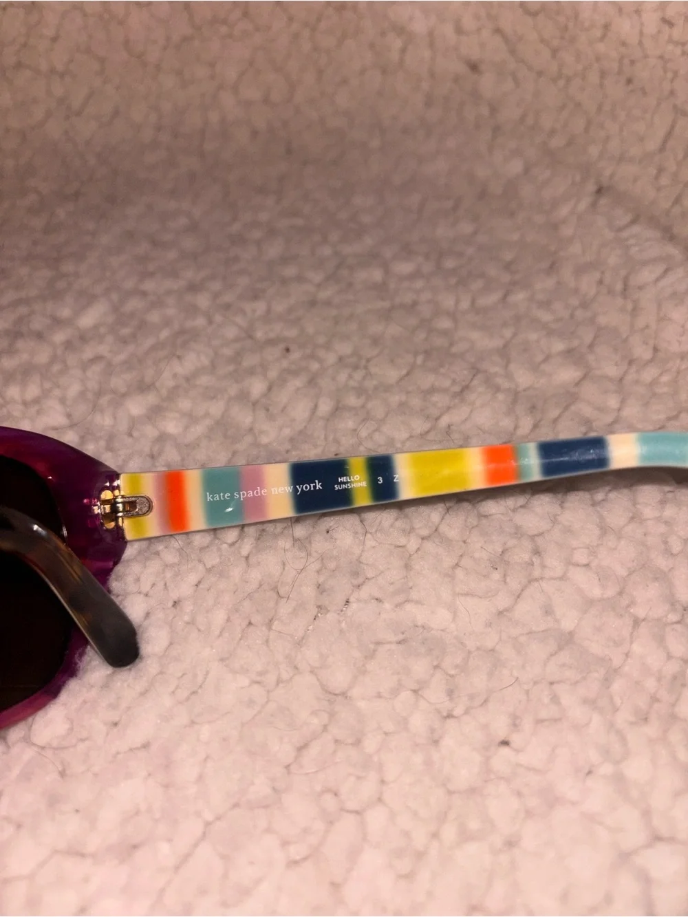Kate Spade Hildie Hello Sunshine Polarized Sunglasses Tortoise Purple